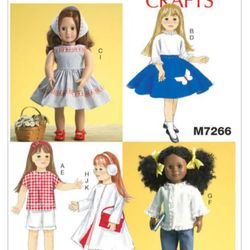 Doll 18 inch Clothes Pattern MC Calls 7266 PDF