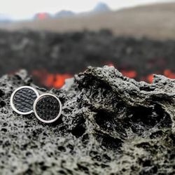 salmon fish leather earrings