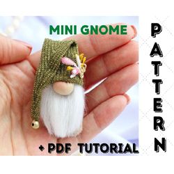 Mini Gnome pattern and tutorial for beginner sewing PDF
