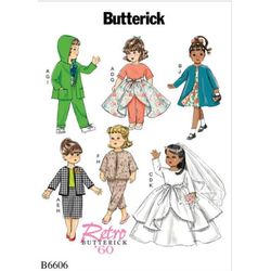Doll 18 inch Clothes Pattern Butterick 6606 PDF