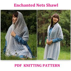 Rectangular Shawl Knitting Pattern PDF Knit Elegant Lace Stole for Wedding Prayer shawl pattern
