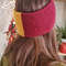 Griffindor Hand knit women Headband and Griffindor knit long scarf