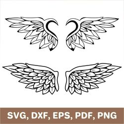wings svg, wings template, wings dxf, wings png, wings laser cut, wings cut file, wings pdf, cricut, silhouette, svg