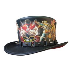 Street Fighter Leather Top Hat