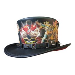 street fighter leather top hat