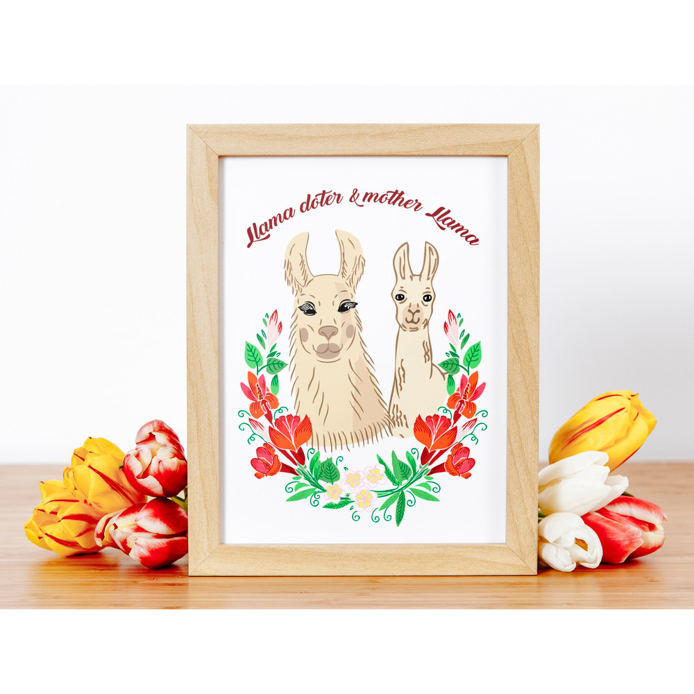 Llama with baby. Art poster cover 1.jpg