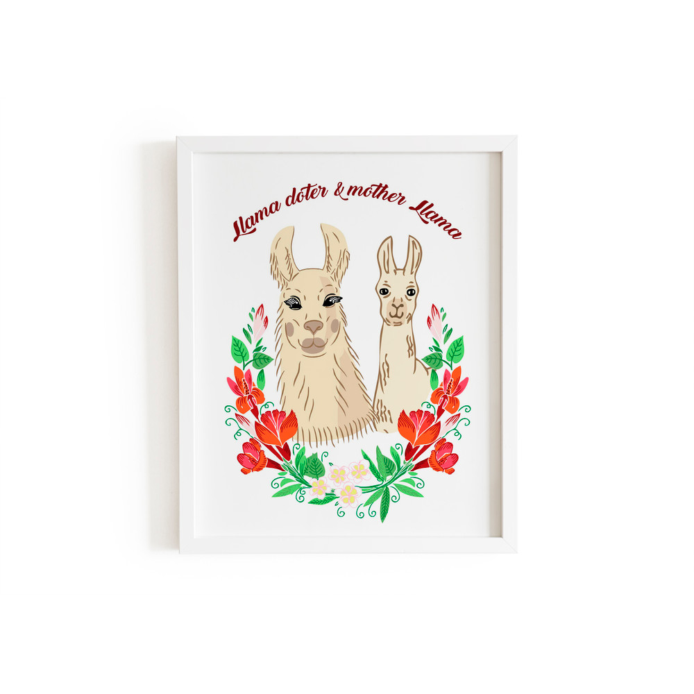 Llama with baby. Art poster cover 2.jpg