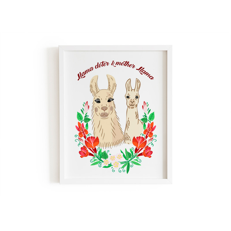Llama with baby. Art poster cover 2.jpg