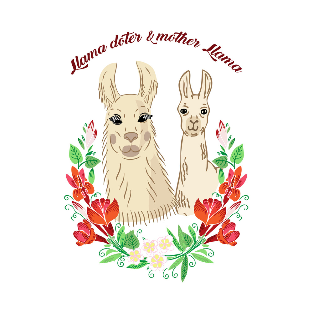 Llama with baby. poster A4_1.jpg