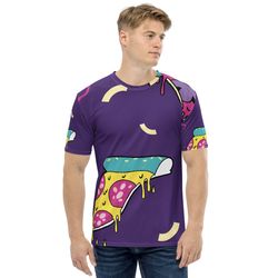Men's t-shirt Purple-Pizza