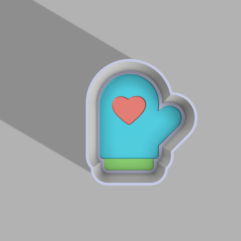 Mitten One-piece Bath Bomb Mold STL File