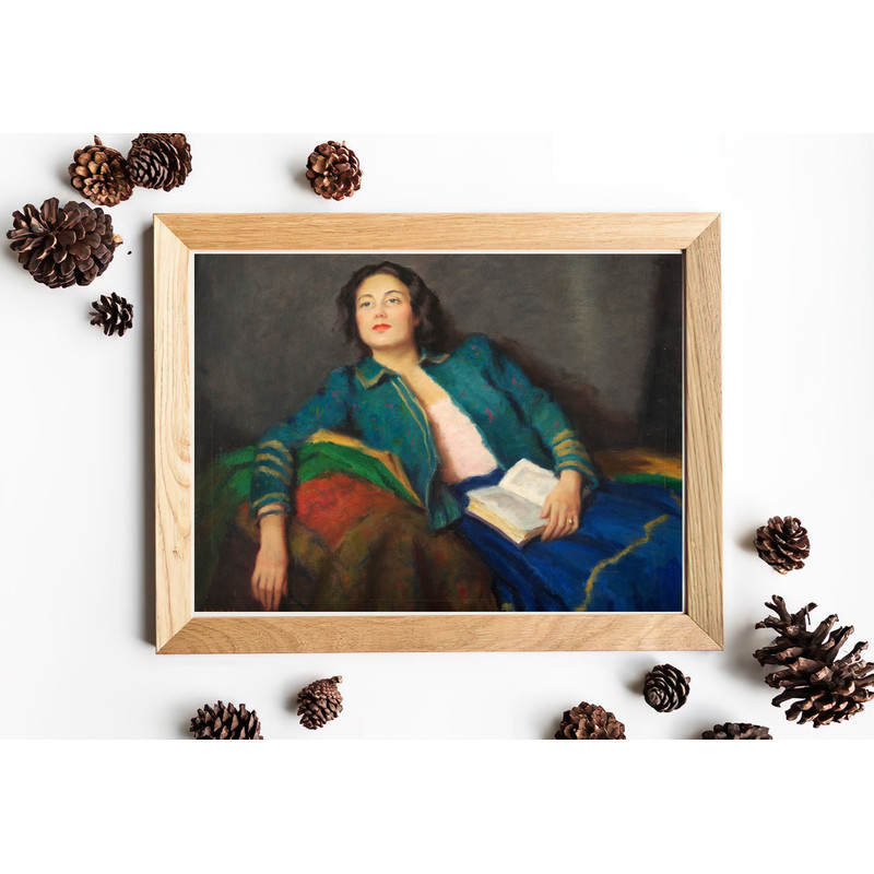 vintage girl reading wall art print.jpg