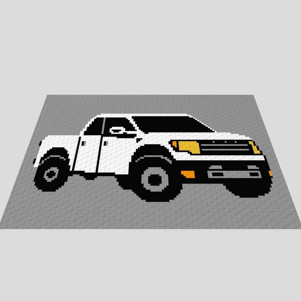 crochet-C2C-ford-car-graphgan-blanket-2