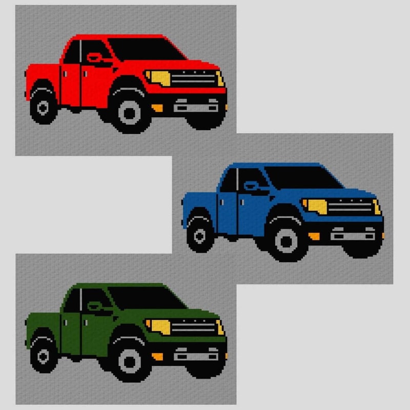 crochet-C2C-ford-car-graphgan-blanket-3