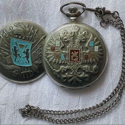 Antique Pocket Watch Molnija. Vintage Soviet Mechanical watch