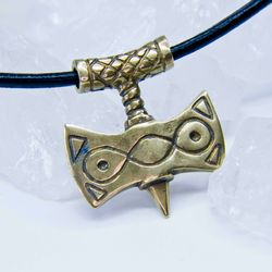 handcrafted amulet of talos / elder scrolls inspired pendant / skyrim pendant / tes jewelry