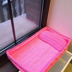 Cat bed pink,cat house,cat basket