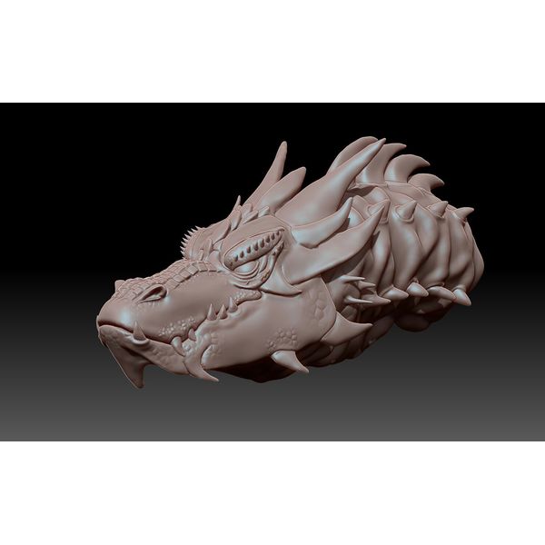3D STL Model for CNC. Dragon head. - Inspire Uplift