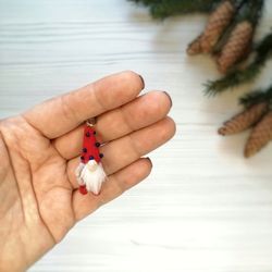 Scandinavian gnome, Christmas toy, keychain, dollhouse miniature, scandinavian gnome toy, Christmas gift, stuffed toy