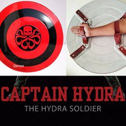 Captain America Hydra Shield Red Skull HYDRA Shield Marvel Cinematic Universe Shield For Use Cosplay and Roleplay Shield