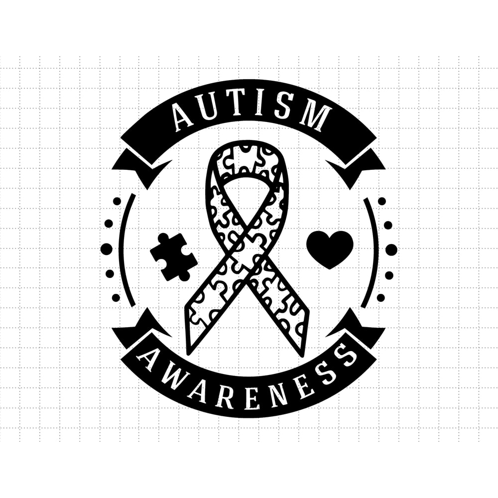 Autism Ribbon Svg, Puzzle Piece Svg, Autism Support, 2nd April Svg, Autism Awareness Svg, Be Kind Svg 1.jpg