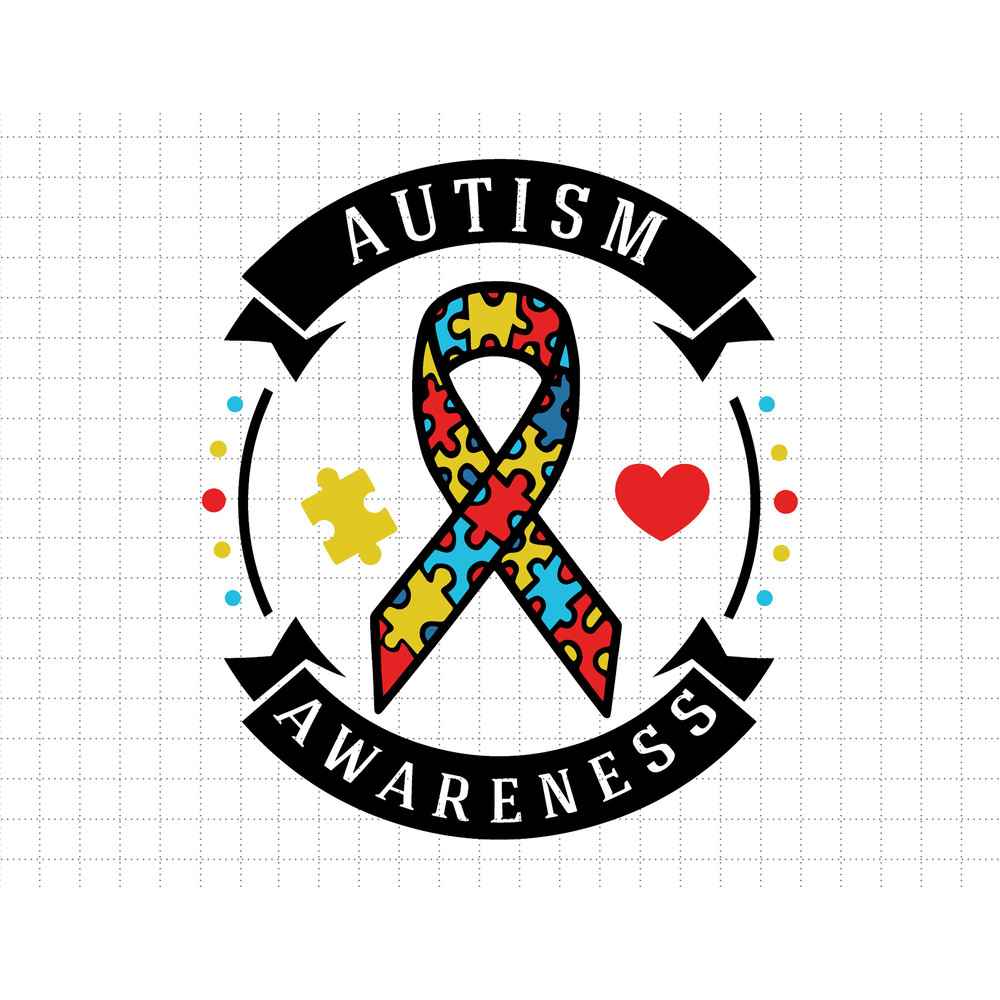 Autism Ribbon Svg, Puzzle Piece Svg, Autism Support, 2nd April Svg, Autism Awareness Svg, Be Kind Svg.jpg