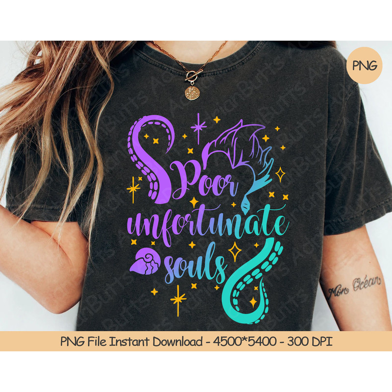 Poor Unfortunate Souls PNG Digital Design Download Sublimation PNG Funny PNG.jpg