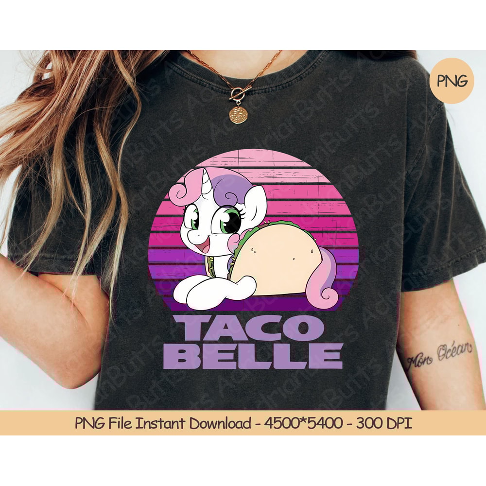 Taco Belle PNG Digital Design Download Sublimation PNG Funny PNG.jpg