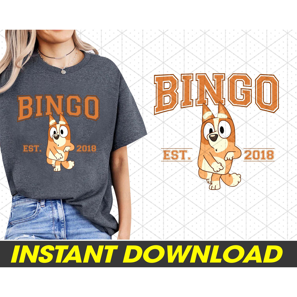 Bingo Est 2018 PNG, Bluey And Bingo, Bluey Family PNG, Bluey Friends Png, PNG Digital Download.jpg