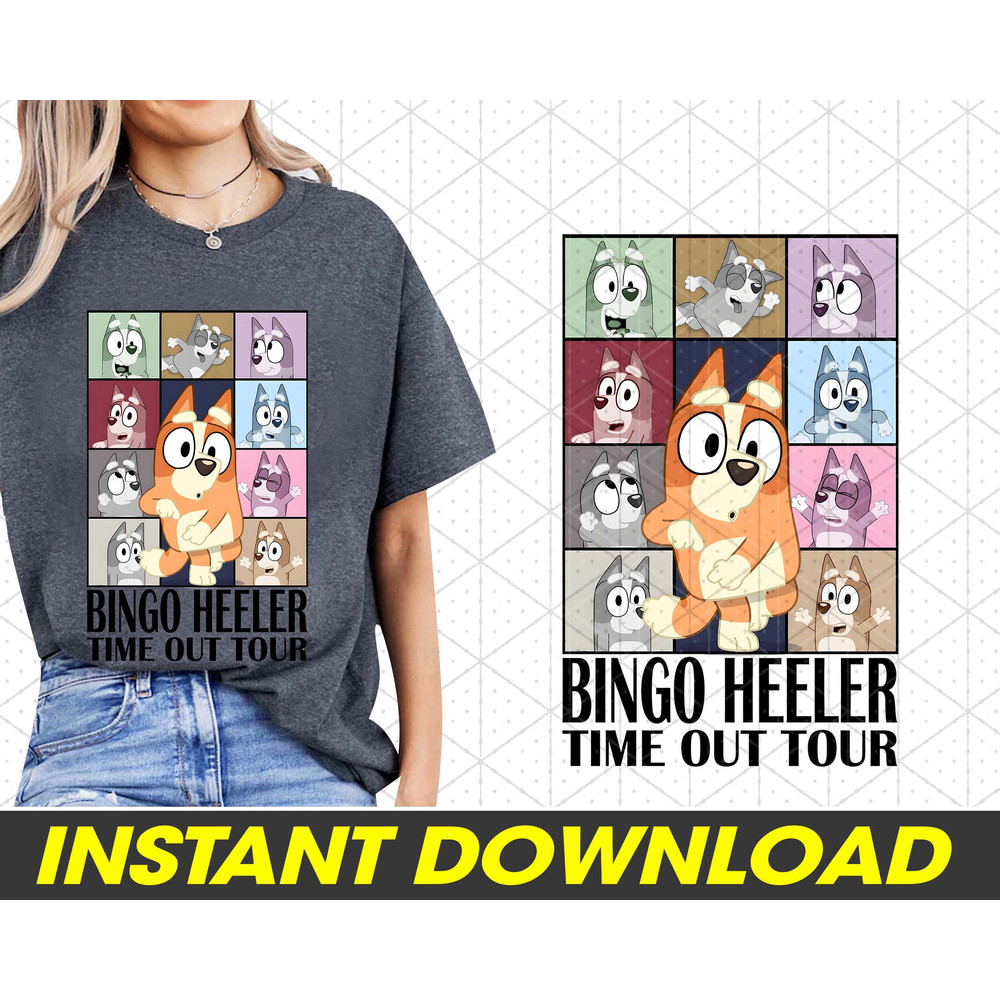 Bingo Heeler Time Out Tour PNG, Bluey And Bingo, Bluey Family PNG, Bluey Friends Png, PNG Digital Download.jpg