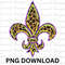 Fleur de lis png, NOLA png, Louisiana png, Mardi Gras png, Cajun png, Leopard print Fleur de lis digital download.jpg