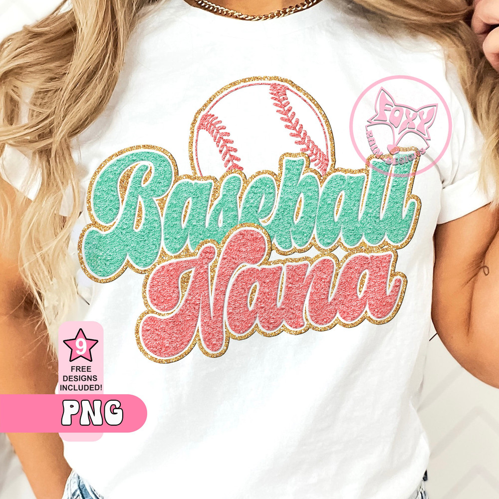 Baseball Nana Chenille Faux Embroidery Patch Sublimation Png Popular Right Now Digital Instant Download Art T Shirt Graphic Best Seller Dtf.jpg