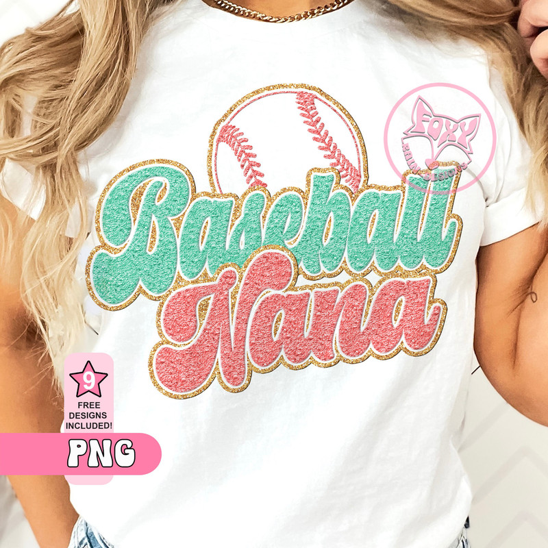 Baseball Nana Chenille Faux Embroidery Patch Sublimation Png Popular Right Now Digital Instant Download Art T Shirt Graphic Best Seller Dtf.jpg