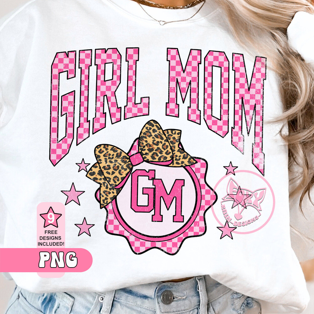 Girl Mom Mothers Day Glitter Checkered Png Sublimation Leopard Print Mom Mama Shirt Top Sellers Trending Popular Right Now Dtf Transfers.jpg
