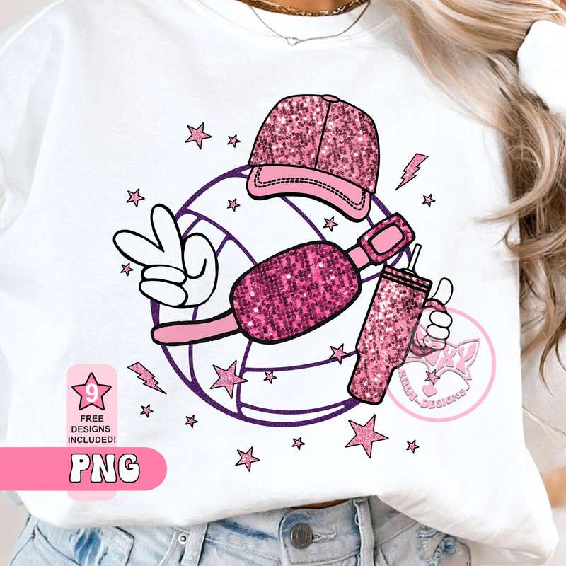 Volleyball PNG Tumbler Belt Bag Faux Sequin Glitter Digital Art Sublimation Designs Dtf Transfers Trending Best Selling Items Tope Sellers.jpg