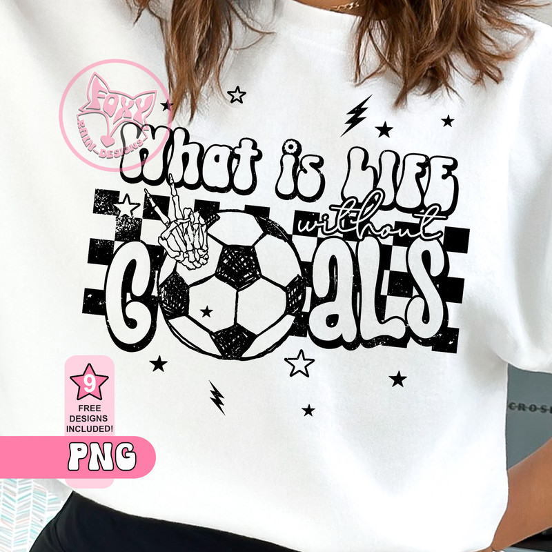 What is Life Without Goals Soccer PNG, Checkered Soccer Ball Sublimation Designs Downloads For Shirt, Sport Shirt Trending Png Designs, PNG.jpg