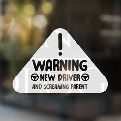 car warning sticker funny new driver car decal student dri