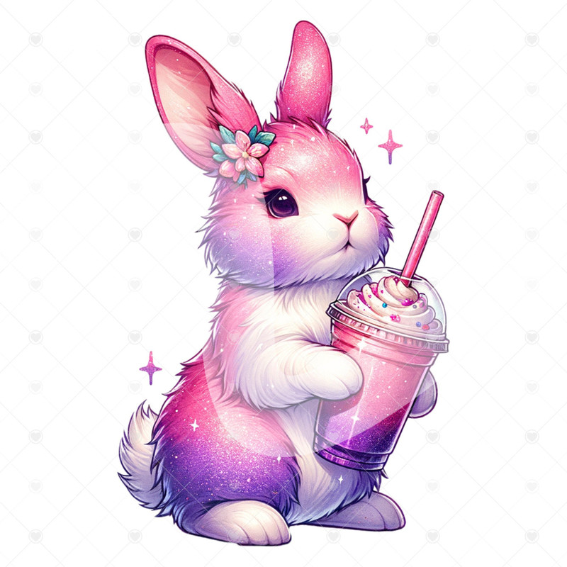 Cute Easter Bunny Clipart, Coffee Easter Shirt Sublimation Design, Digital Download, PNG Instant DIGITAL ONLY, Glass Jar Png, Tshirt Design.jpg