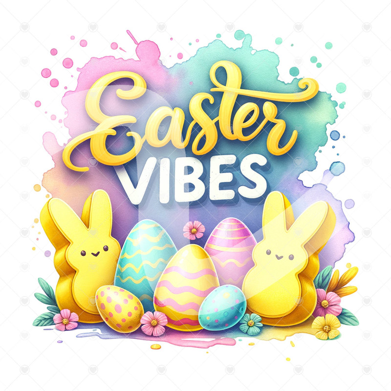 Cute Easter Clipart, Easter Vibes Png, Pastel Easter Bunny Shirt Sublimation Design, Digital, Glass Jar Png, Trendy Easter Tshirt Design.jpg