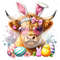 Cute Easter Highland Cow Clipart, Easter Shirt Sublimation Design, Digital Download, PNG Instant DIGITAL ONLY, Glass Jar Png, Tshirt Design.jpg