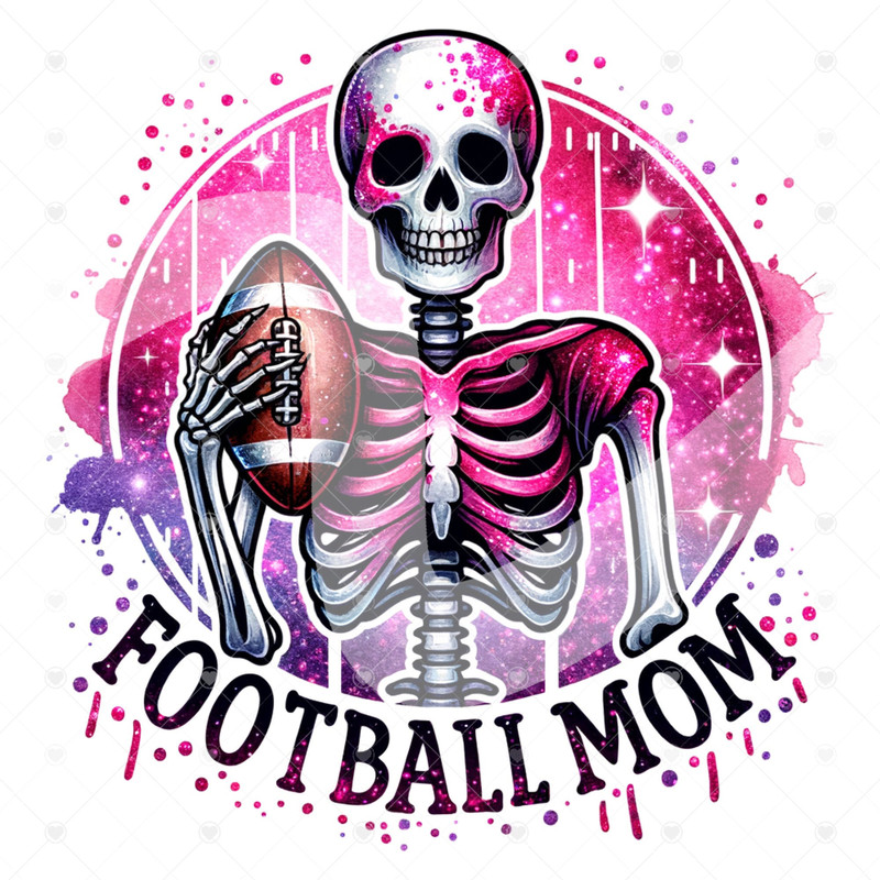 Cute Football Mom Clipart, Skeleton PNG, Funny Football Png, Sublimation Design, Football Player Clipart, Football Shirt, Tshirt Design.jpg