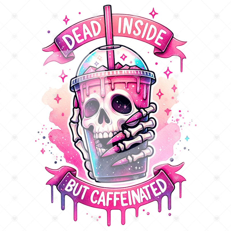 Dead Inside But Caffeinated Clipart, Coffee Shirt Sublimation Design, Digital Download, PNG Instant DIGITAL ONLY, Tshirt Png Design 1.jpg