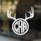 Deer Antler Monogram Decal, Deer Vinyl Decal, Antler Car Decal, Stickers, Hunting, Monogram Car Sticker, Hunter Decal, Antlers Sticker.jpg