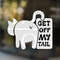 Get Off My Tail Car Decal, Cat Vinyl Decal, Cat Car Window Sticker, Back Off Decal, Cat Lover Decal, Funny Car Decal, Stocking Stuffer, Gift.jpg