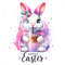 Hoppy Easter Bunny Clipart, Cute Coffee Shirt Sublimation Design, Digital Download, PNG Instant DIGITAL ONLY, Glass Jar Png, Tshirt Design.jpg