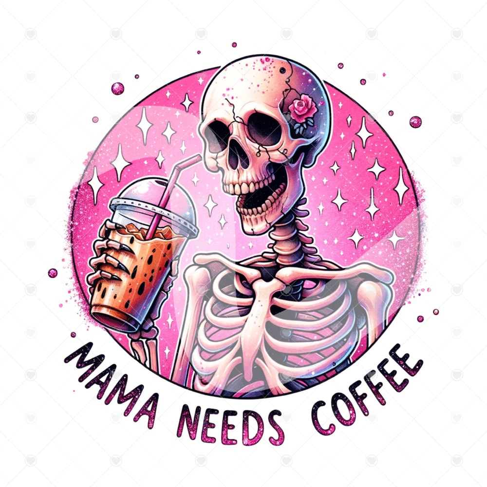 Mama Needs Coffee Sublimation Design, Funny Mom PNG, Mombie Shirt Png, Coffee Clipart, Halloween Clipart, Mom Life, Digital Download Sticker.jpg