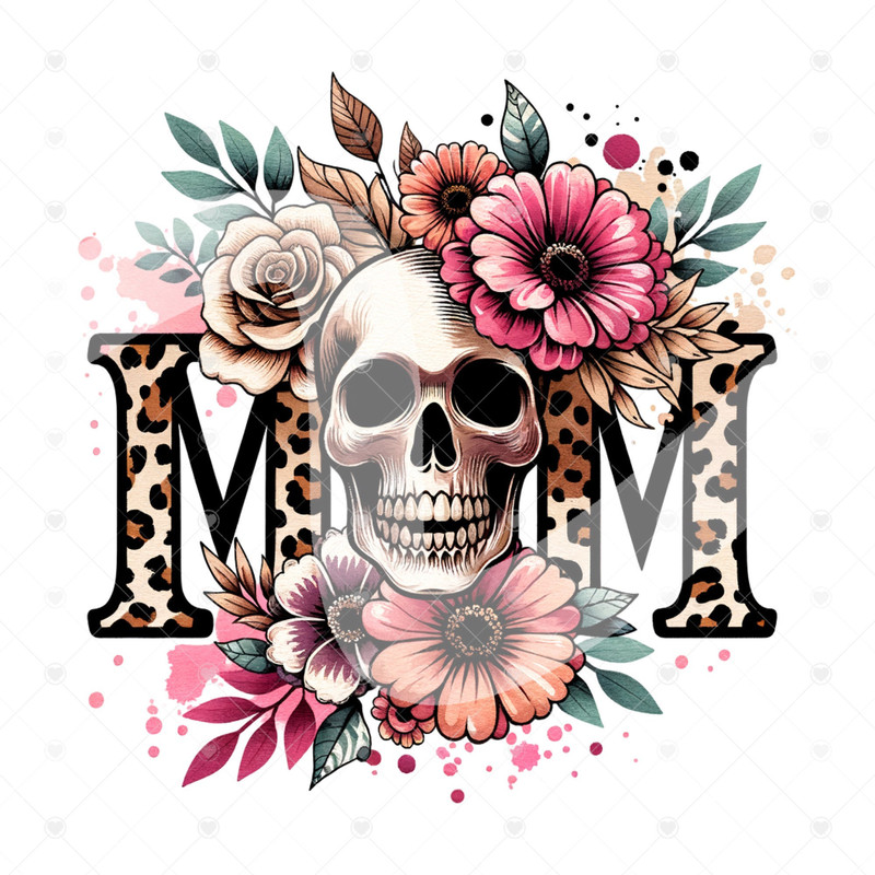 Mom Skull PNG, Mama Leopard Skull Png Sublimation, Mom Skull PNG Design, Mothers Day Clipart Designs, Skeleton Mom Tshirt Design, Tumbler.jpg