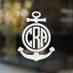 monogram decal anchor monogram sticker anchor car decal p