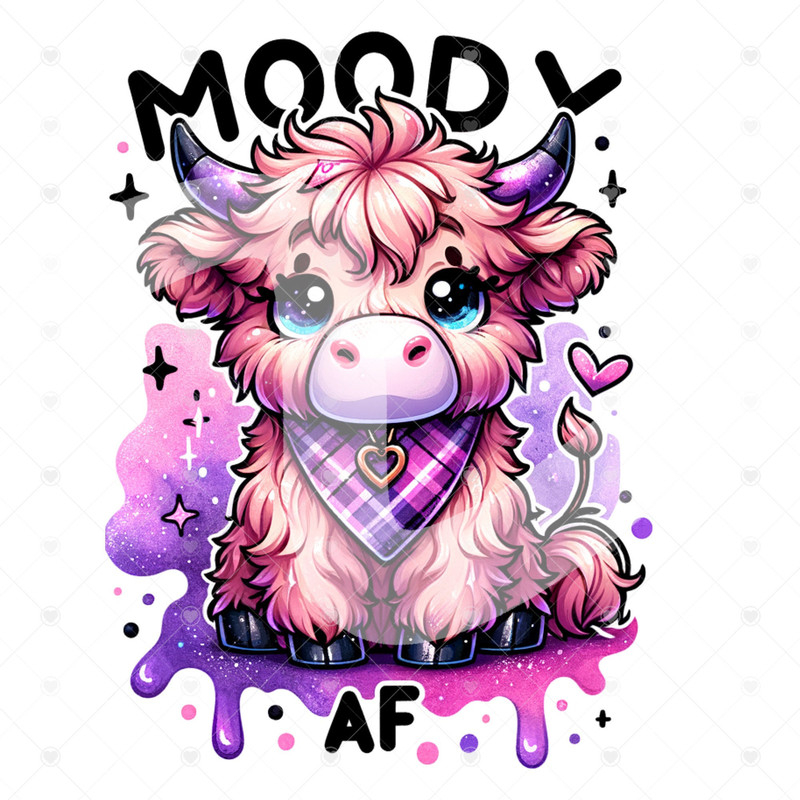 Moody AF Highland Cow PNG, Highland Cow Clipart, Heifer Cow Png, Western Cow Png, Tshirt Sublimation Design, Cute Coffee Cow Shirt Png.jpg