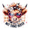 Not Today Heifer PNG, Funny Highland Cow Clipart, Long Haired Cow, Desert Western Cow Sublimation Design, Checkered PNG, DTF Transfer File.jpg